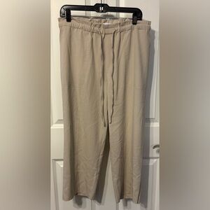 Liverpool Women’s Drawstring Linen Pants in Light Beige